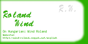 roland wind business card